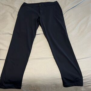 Lulu Lemon Commission Slim Fit Pant, Navy Blue, 34 Waist x 34 Length.